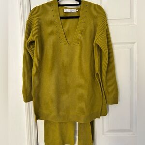 Proenza Schouler Moss Ribbed Knit Sweater and Scarf